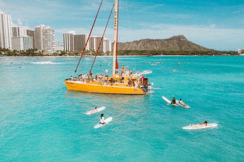 有关冲浪摄影, 双体船, 夏威夷的免费素材图片