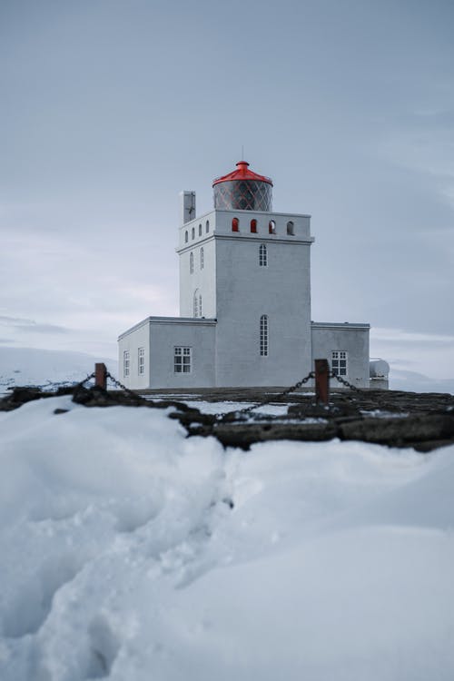 有关dyrholaey灯塔, 冬季, 冰岛的免费素材图片