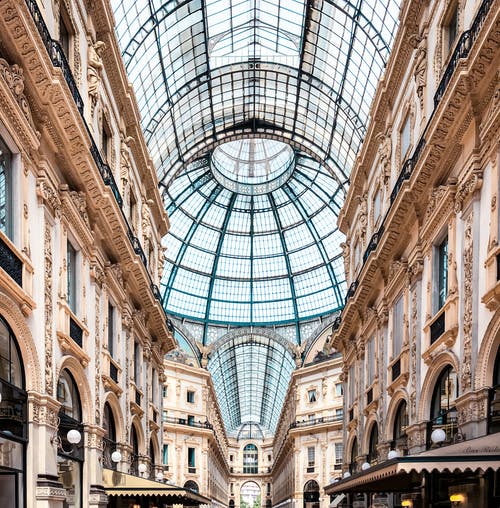 有关galleria vittorio emanuele ii, 商场, 天花板的免费素材图片