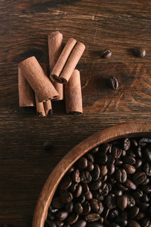 有关俯视图, 咖啡豆, 垂直拍摄的免费素材图片