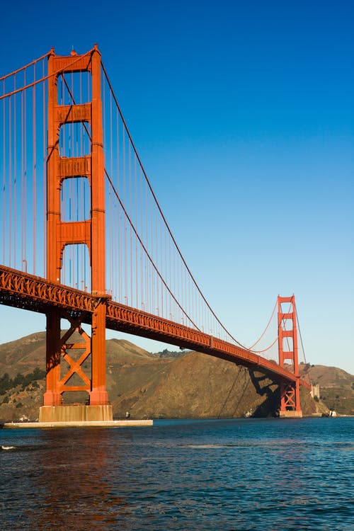 有关加州, 吊桥, 地标的免费素材图片