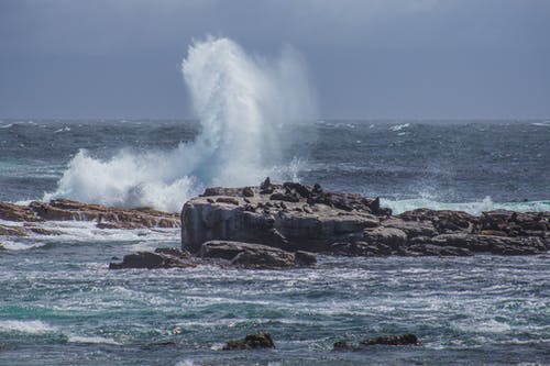 有关岩石形成, 撞击波浪, 水的免费素材图片