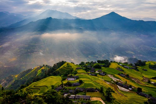 有关农业用地, 农村, 山脉的免费素材图片