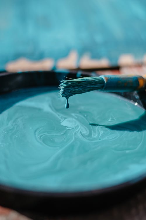 碗油漆刷 · 免费素材图片