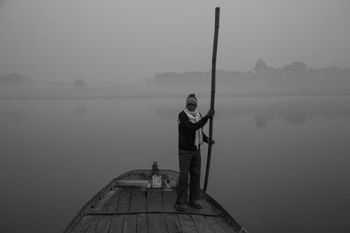 有关划桨, 单色, 有薄雾的的免费素材图片