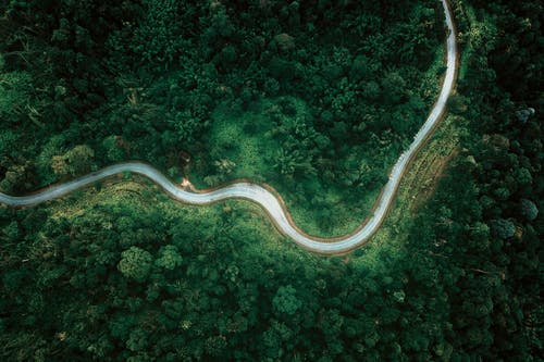 有关俯视图, 公路旅行, 和平的的免费素材图片