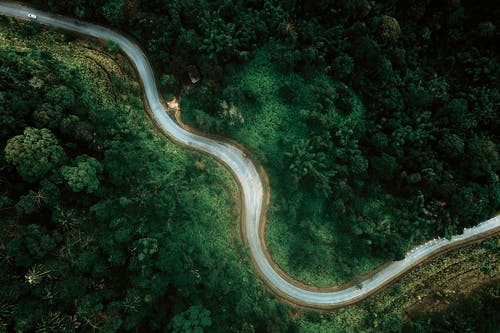 有关俯视图, 公路旅行, 和平的的免费素材图片