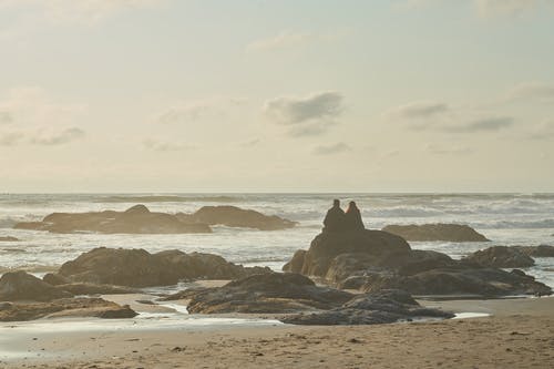 有关岩层, 岩石海岸, 招手的免费素材图片