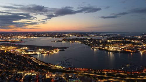 有关城市, 晚上, 无人空拍机的免费素材图片