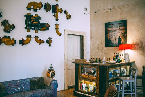 复古风格的舒适公寓的内部 · 免费素材图片