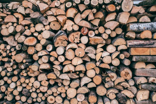 堆的棕色木原木 · 免费素材图片