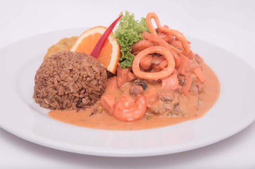 有关午餐, 橙子, 海鲜的免费素材图片