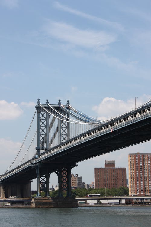 有关吊桥, 垂直拍摄, 基础设施的免费素材图片