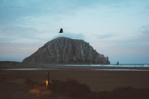 晚上在平静的海面附近的海滨 · 免费素材图片