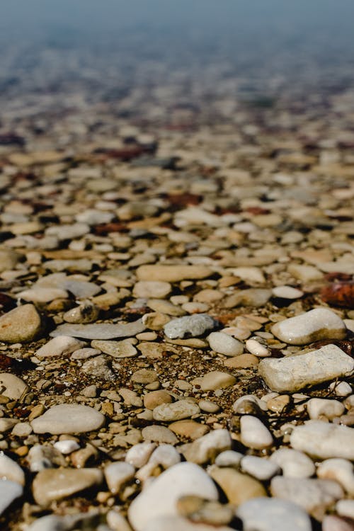 海边的棕色和黑色石头 · 免费素材图片