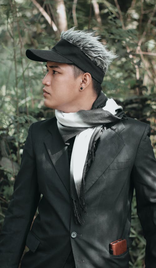 有关侧面图, 围巾, 垂直拍摄的免费素材图片