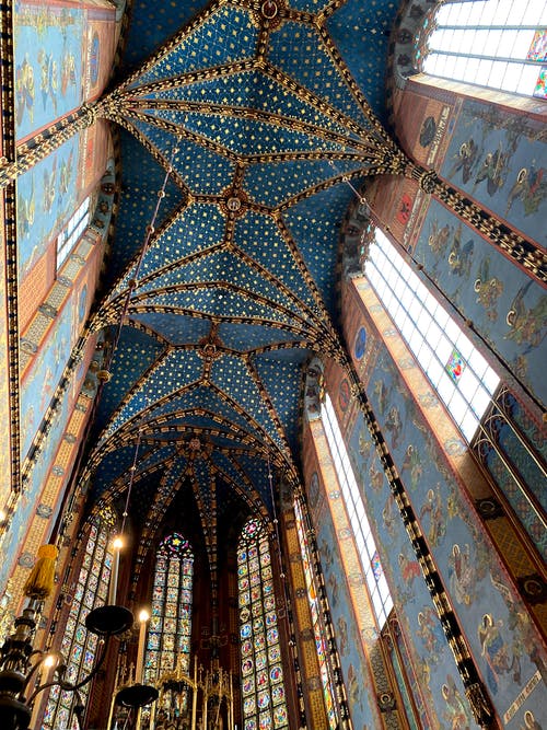 有关圣玛丽大教堂, 垂直拍摄, 天花板的免费素材图片