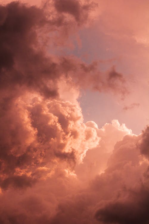 日落时天空中美妙的粉红色云彩 · 免费素材图片