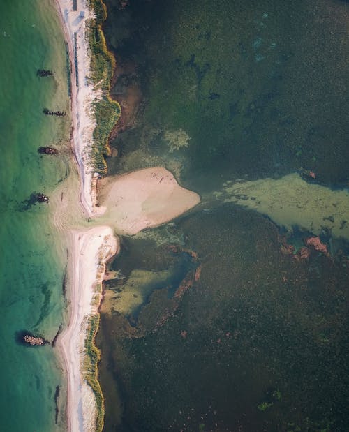 有关海岸, 海岸线, 无人空拍机的免费素材图片