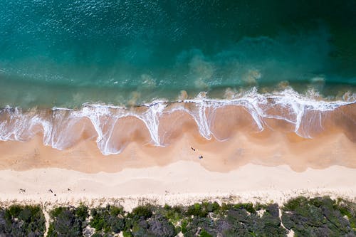 沙质海岸，挥舞着大海 · 免费素材图片