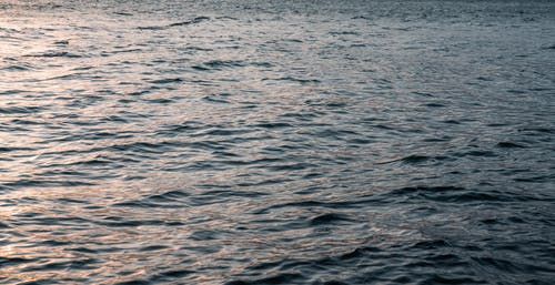日落时挥舞着海洋的表面 · 免费素材图片