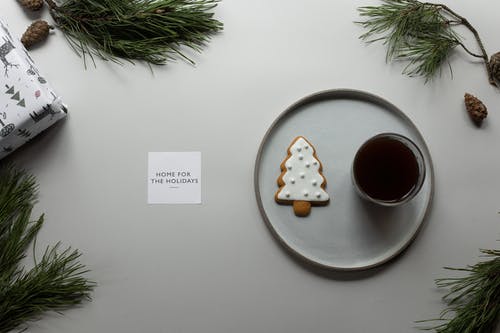 白色陶瓷板上的棕色和白色甜甜圈 · 免费素材图片