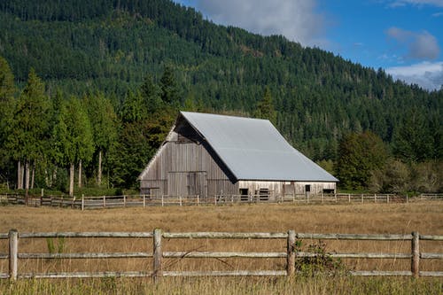有关天性, 山, 房屋的免费素材图片