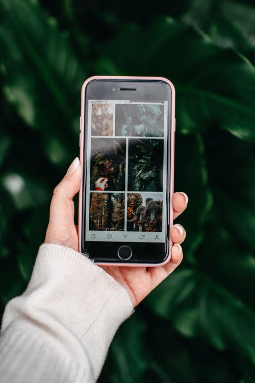 拿着银色iphone 6与棕色案例的人 · 免费素材图片