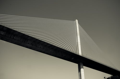 有关低角度拍摄, 吊桥, 基础设施的免费素材图片