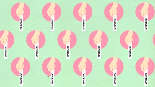 粉色和蓝色的心形状图 · 免费素材图片