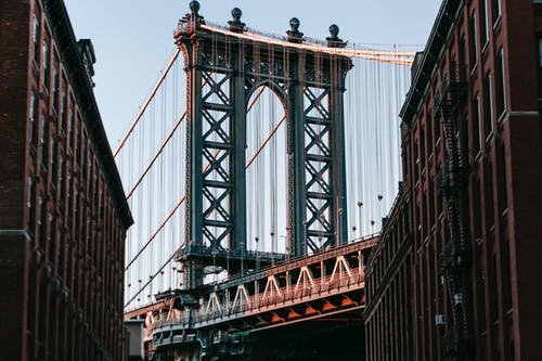 高大拱形吊桥 · 免费素材图片