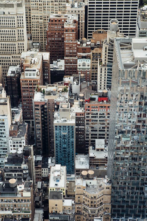 纽约市的现代摩天大楼外墙 · 免费素材图片