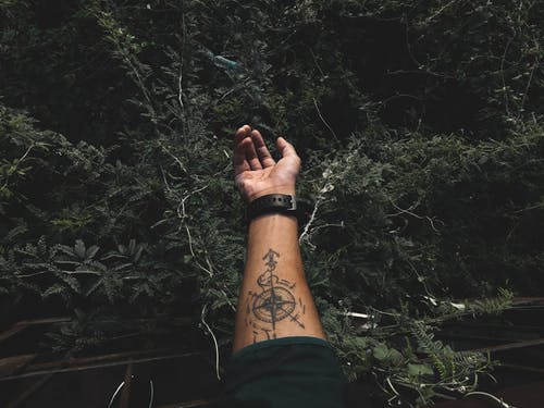 有关俯视图, 刺青的, 手的免费素材图片