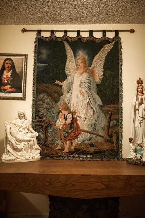 耶稣基督和圣母玛利亚画 · 免费素材图片