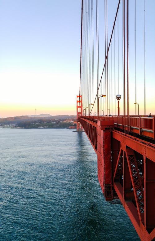 有关加州, 吊桥, 垂直拍摄的免费素材图片