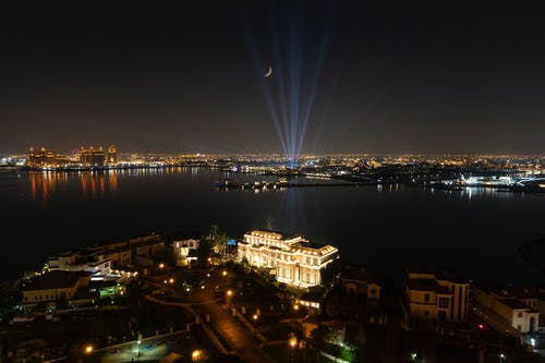 有关卡塔尔, 卡塔拉文化村, 城市的灯光的免费素材图片