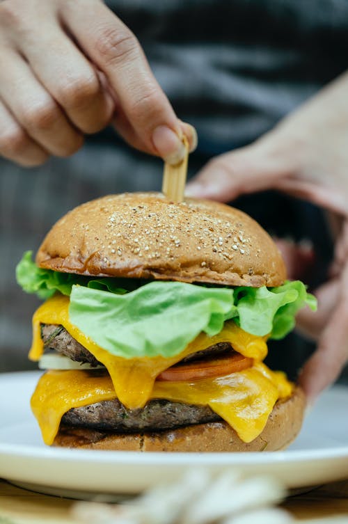 汉堡配生菜和奶酪 · 免费素材图片