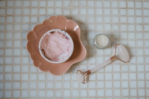 橙色陶瓷碗冰淇淋 · 免费素材图片