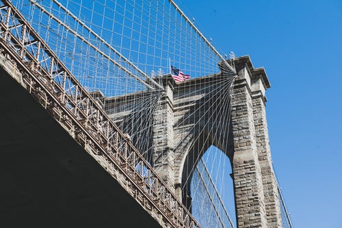 有关低角度拍摄, 布鲁克林大桥, 建筑的免费素材图片
