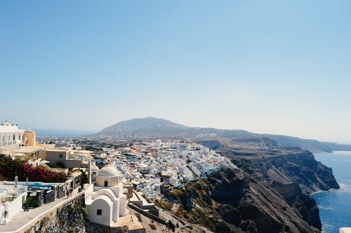 有关城镇, 山, 希腊的免费素材图片