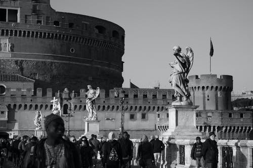 有关bw, ponte sant angelo, 人群的免费素材图片