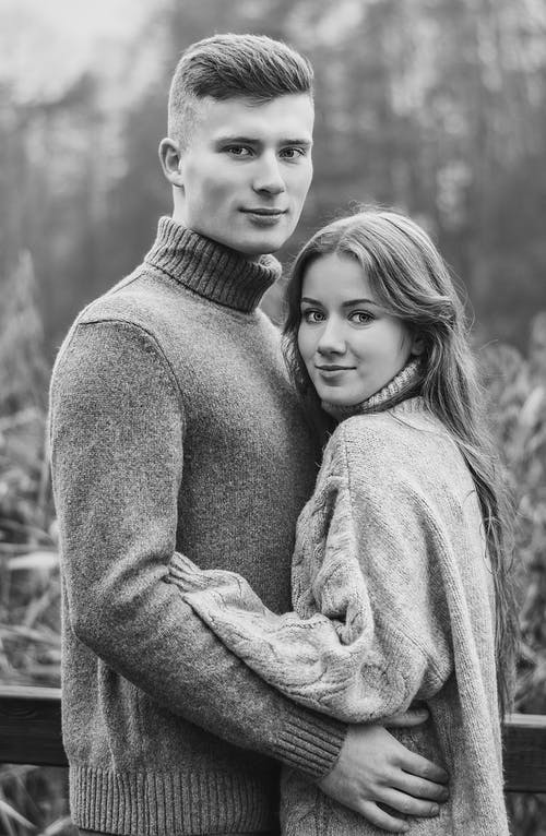 有关一对, 一起, 单色的免费素材图片