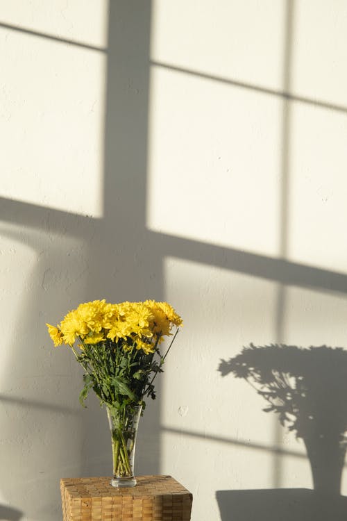 花瓶里的黄色花束 · 免费素材图片