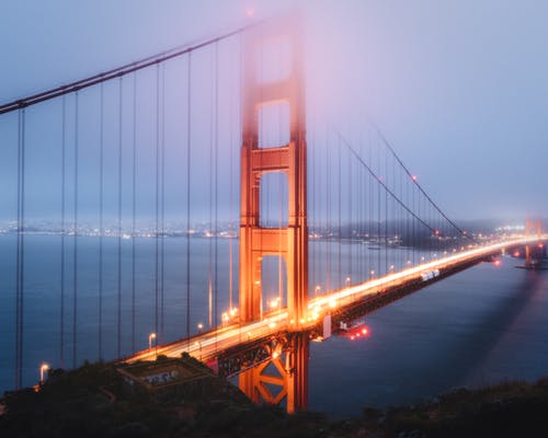 有关光, 冷静, 加州的金门大桥的免费素材图片