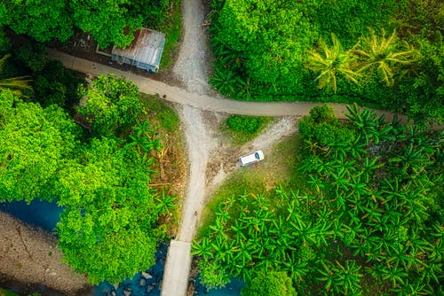 有关俯视图, 停, 公路旅行的免费素材图片