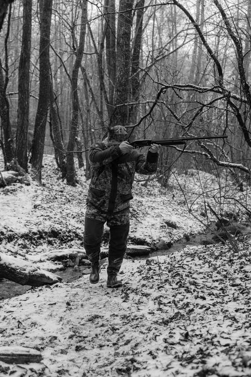 有关（頂部有小羊毛球的）羊毛帽子, 人, 來福槍的免费素材图片