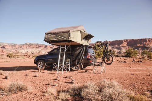 黑色和棕色的老式汽车，在布朗场 · 免费素材图片