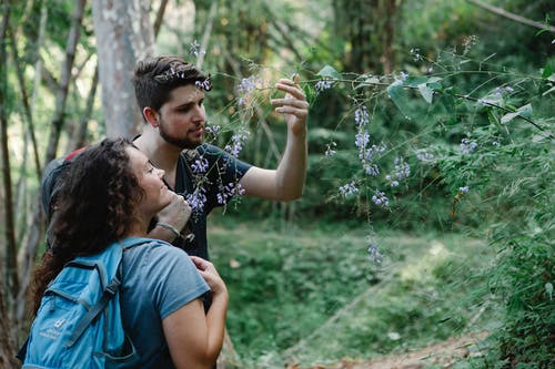 黑色和白色的花衬衫，拿着白色的蒲公英花的女人 · 免费素材图片