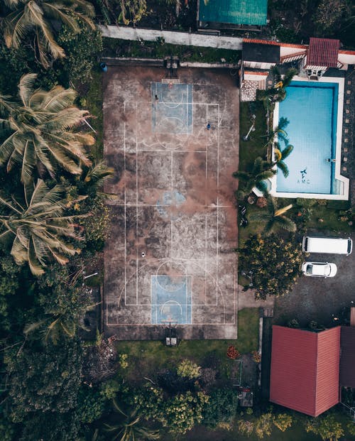 有关垂直拍摄, 屋顶, 树木的免费素材图片