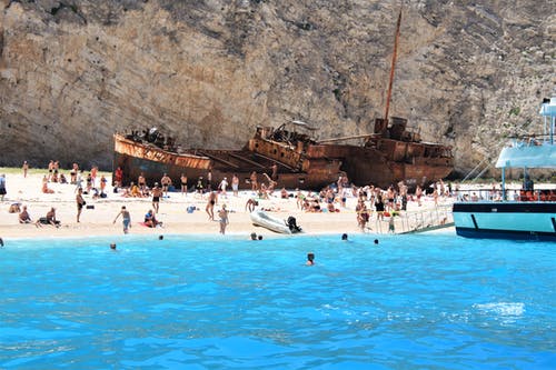 有关navagio, navagio海滩, 享受的免费素材图片